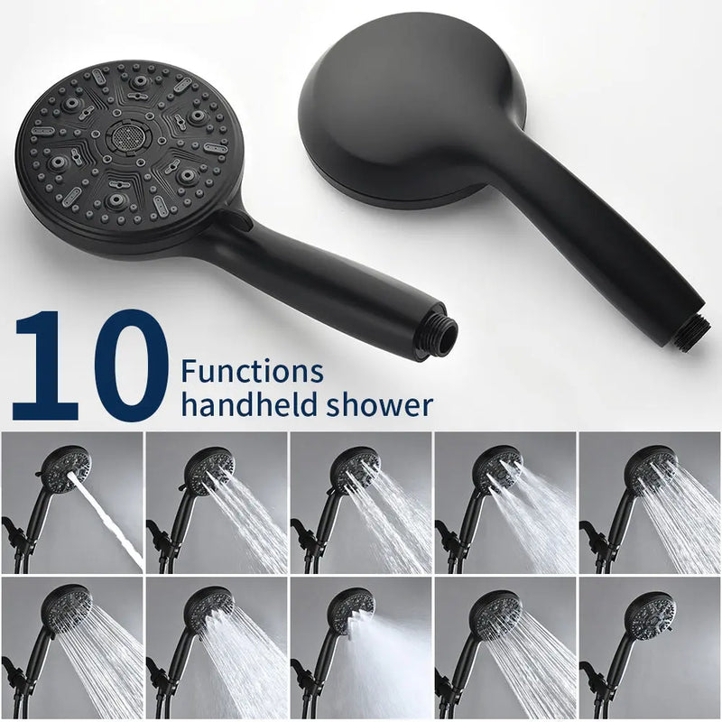 Single Handle High-Pressure Round 10-Mode Hand Shower and Tub Spout System with Valve single-handle-high-pressure-round-10-mode-hand-shower-and-tub-spout-system-with-valve 