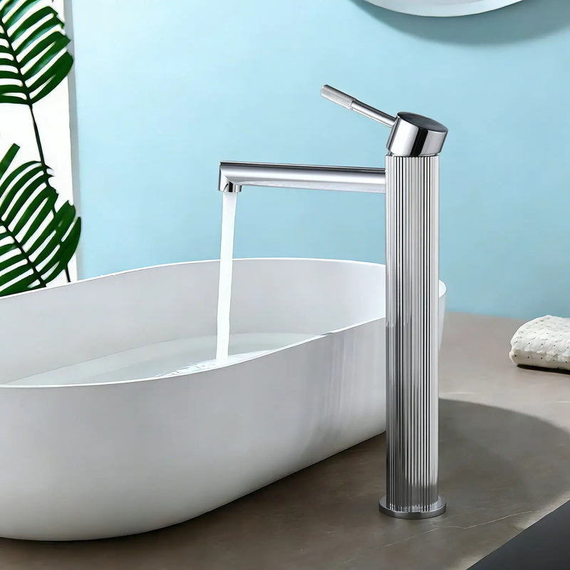 Single Handle Tall Bathroom Faucet for Vessel Sink with Aerator Brass Face Basin Faucet with Drain Assembly single-handle-tall-bathroom-faucet-for-vessel-sink-with-aerator 