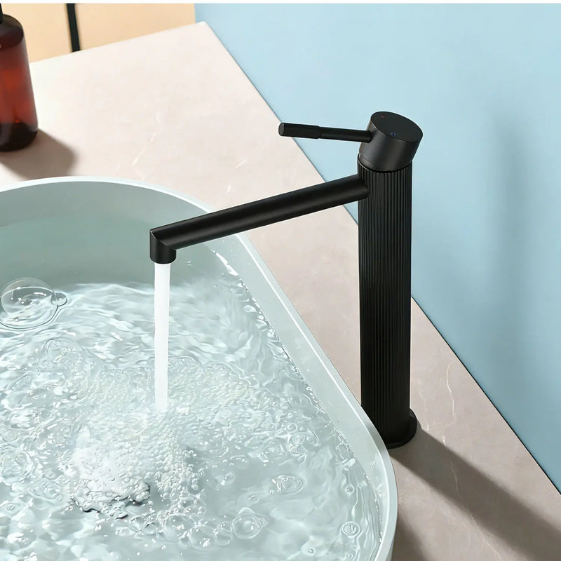 Single Handle Tall Bathroom Faucet for Vessel Sink with Aerator Brass Face Basin Faucet with Drain Assembly single-handle-tall-bathroom-faucet-for-vessel-sink-with-aerator 