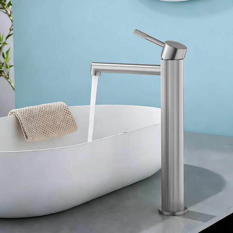 Single Handle Tall Bathroom Faucet for Vessel Sink with Aerator Brass Face Basin Faucet with Drain Assembly single-handle-tall-bathroom-faucet-for-vessel-sink-with-aerator 
