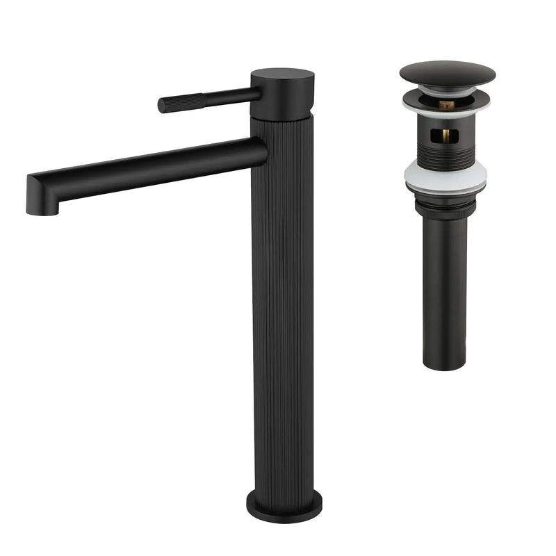 Single Handle Tall Bathroom Faucet for Vessel Sink with Aerator Brass Face Basin Faucet with Drain Assembly single-handle-tall-bathroom-faucet-for-vessel-sink-with-aerator 