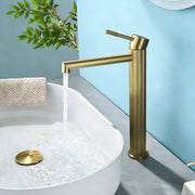 Single Handle Tall Bathroom Faucet for Vessel Sink with Aerator Brass Face Basin Faucet with Drain Assembly single-handle-tall-bathroom-faucet-for-vessel-sink-with-aerator 