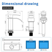 Single Handle Vanity Faucet with Pop-Up Drain Stainless Steel Waterfall Single Hole Bathroom Basin Faucet, 1.2GPM stainless-steel-single-handle-vessel-faucet-popup-drain 