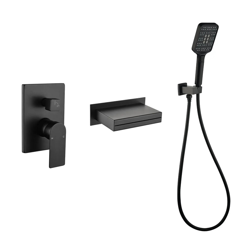 Single Handle Wall Mount Bathtub Faucet with 3 Modes Shower Head & Waterfall Spout single-handle-wall-mount-bathtub-faucet-with-3-mode-shower-head-waterfall-spout 