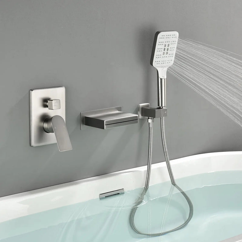 Single Handle Wall Mount Bathtub Faucet with 3 Modes Shower Head & Waterfall Spout single-handle-wall-mount-bathtub-faucet-with-3-mode-shower-head-waterfall-spout 