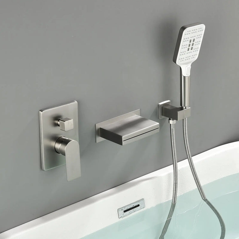Single Handle Wall Mount Bathtub Faucet with 3 Modes Shower Head & Waterfall Spout single-handle-wall-mount-bathtub-faucet-with-3-mode-shower-head-waterfall-spout 
