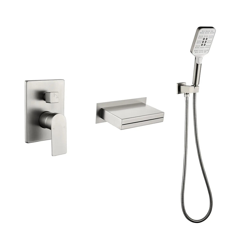 Single Handle Wall Mount Bathtub Faucet with 3 Modes Shower Head & Waterfall Spout single-handle-wall-mount-bathtub-faucet-with-3-mode-shower-head-waterfall-spout 