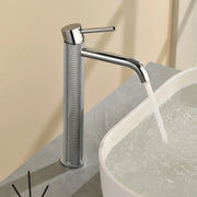 Single Hole Vessel Bathroom Faucet1.2GPM Round Hot Cold Tall Basin Mixer with SUS 304 Drain Assembly -Matt Black, Chrome, Brushed Nicke, Brushed Gold single-hole-vessel-faucet-tall-1-2gpm-with-drain 