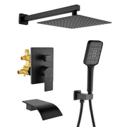 Square 10-inch Rainfall Shower Head Set with 3-Setting Handheld Shower and 4.72-inch Waterfall Spout square-10-inch-rainfall-shower-head-set-with-3-setting-handheld-shower-and-4-72-inch-waterfall-spout 