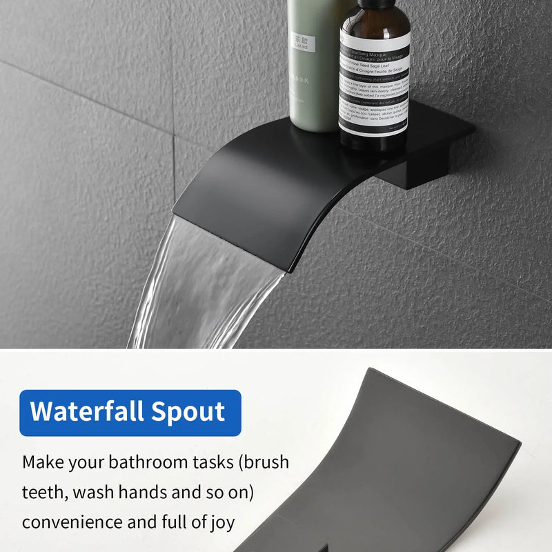 Square 10-inch Rainfall Shower Head Set with 3-Setting Handheld Shower and 4.72-inch Waterfall Spout square-10-inch-rainfall-shower-head-set-with-3-setting-handheld-shower-and-4-72-inch-waterfall-spout 