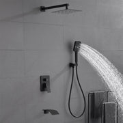 Square 10-inch Rainfall Shower Head Set with 3-Setting Handheld Shower and 4.72-inch Waterfall Spout square-10-inch-rainfall-shower-head-set-with-3-setting-handheld-shower-and-4-72-inch-waterfall-spout 