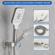 Square 10-inch Rainfall Shower Head Set with 3-Setting Handheld Shower and 4.72-inch Waterfall Spout square-10-inch-rainfall-shower-head-set-with-3-setting-handheld-shower-and-4-72-inch-waterfall-spout 