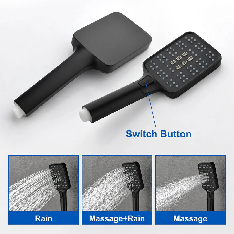 Square 10-inch Rainfall Shower Head Set with 3-Setting Handheld Shower and 4.72-inch Waterfall Spout square-10-inch-rainfall-shower-head-set-with-3-setting-handheld-shower-and-4-72-inch-waterfall-spout 