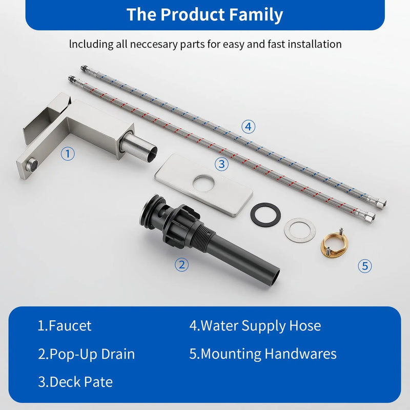 Stainless Steel Basin Faucets Square One Handle Hot and Cold Water Mixer Hotel Vanity Faucet for Bathroom stainless-steel-one-handle-hotel-basin-faucets-with-hot-and-cold-water 