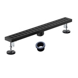 SUS304 Rectangular Floor Drain with Flange 24" Linear Shower Drain in Matte Black, Brushed Nickel, Brushed Gold