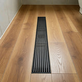 24 Inch Linear Shower Drain with Flange Stainless Steel Long Floor Drain for Bathroom