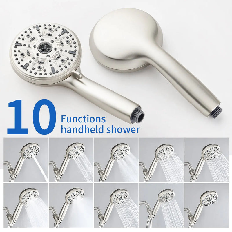 Triple Handles 10-Spray Tub Shower Faucet Wall Mount Shower Trim Kit with 5 In. High Pressure Hand Shower triple-handles-10-spray-tub-shower-faucet-wall-mount-shower-trim-kit-with-5-in-high-pressure-hand-shower 
