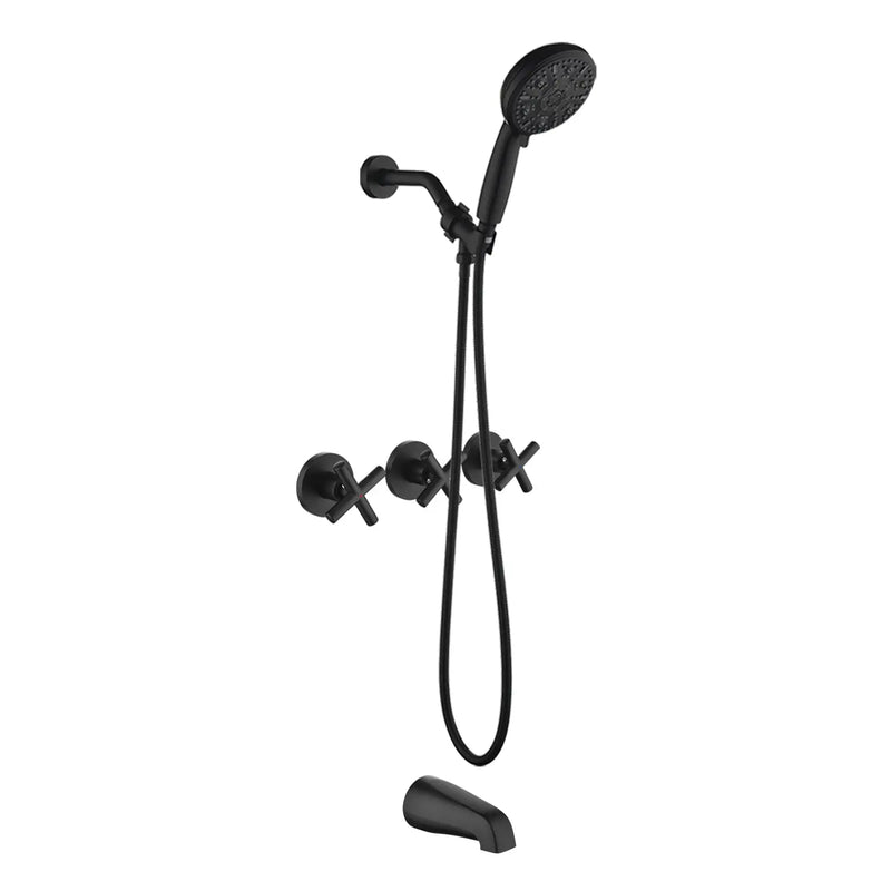 Triple Handles 10-Spray Tub Shower Faucet Wall Mount Shower Trim Kit with 5 In. High Pressure Hand Shower triple-handles-10-spray-tub-shower-faucet-wall-mount-shower-trim-kit-with-5-in-high-pressure-hand-shower 