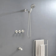 Triple Handles 10-Spray Tub Shower Faucet Wall Mount Shower Trim Kit with 5 In. High Pressure Hand Shower triple-handles-10-spray-tub-shower-faucet-wall-mount-shower-trim-kit-with-5-in-high-pressure-hand-shower 
