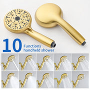 Triple Handles 10-Spray Tub Shower Faucet Wall Mount Shower Trim Kit with 5 In. High Pressure Hand Shower triple-handles-10-spray-tub-shower-faucet-wall-mount-shower-trim-kit-with-5-in-high-pressure-hand-shower 
