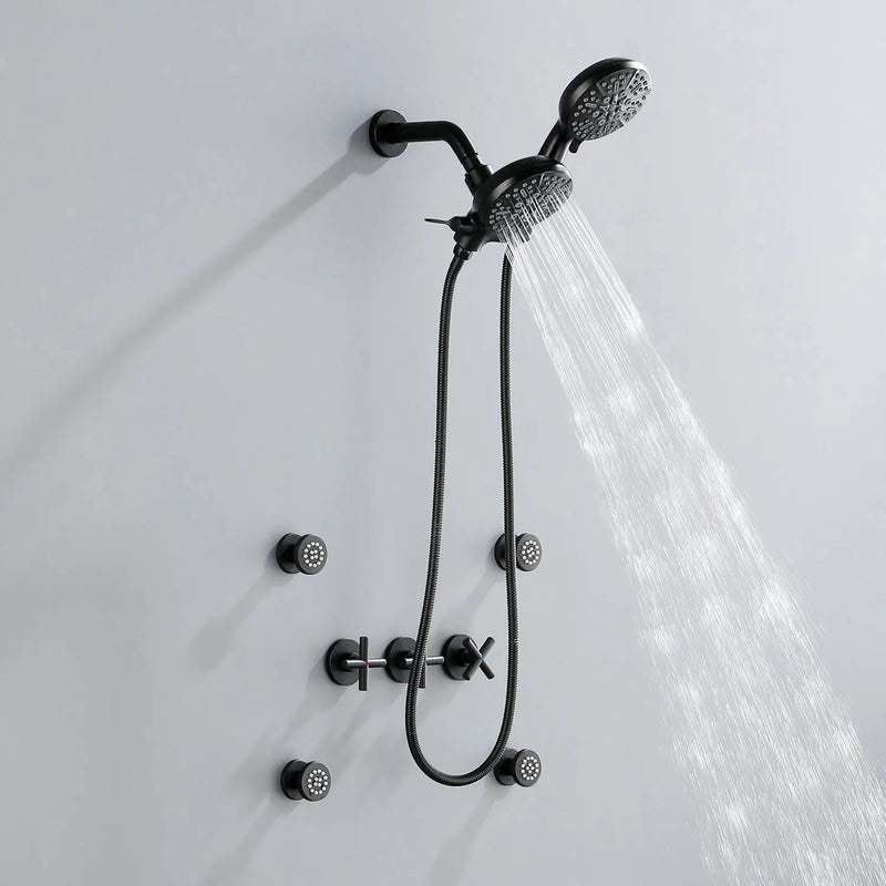 Triple Handles 7-Mode Dual Head Built-In Rainfall Shower System with 4 Body Jets triple-handles-7-mode-dual-head-built-in-rainfall-shower-system-with-4-body-jets 