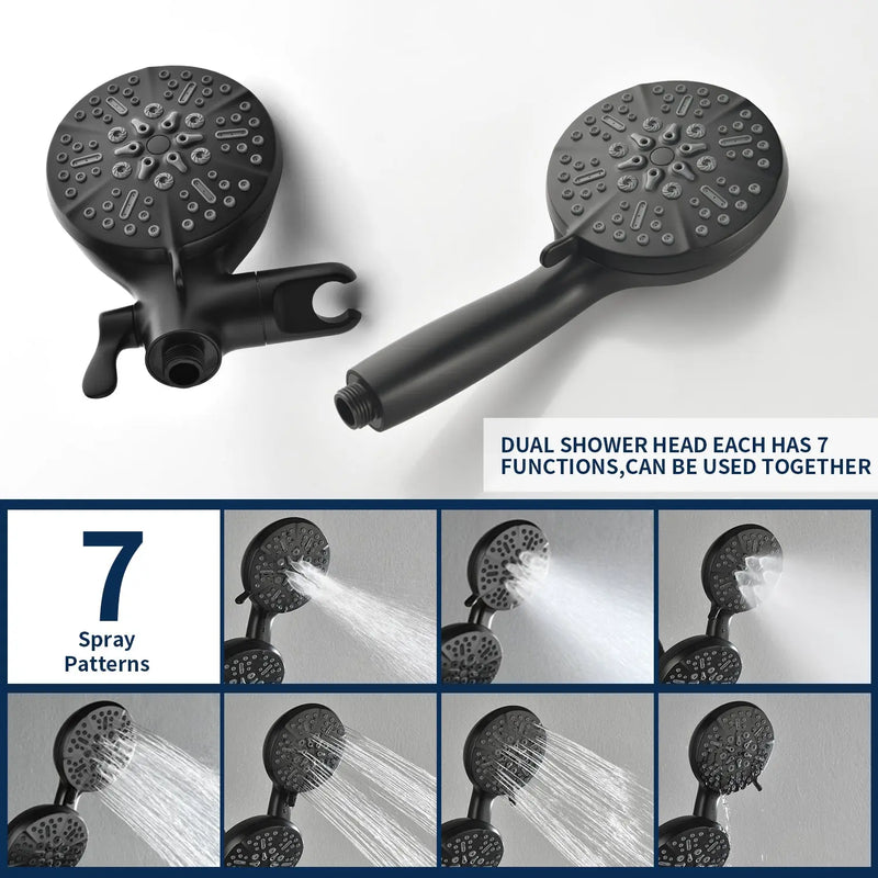 Triple Handles 7-Mode Dual Head Built-In Rainfall Shower System with 4 Body Jets triple-handles-7-mode-dual-head-built-in-rainfall-shower-system-with-4-body-jets 