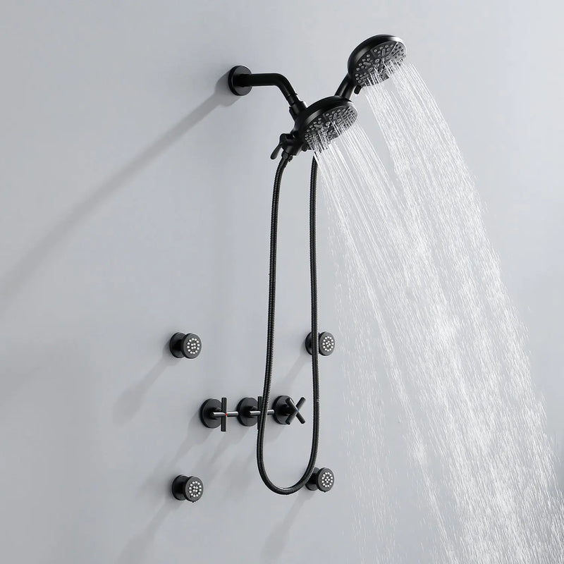 Triple Handles 7-Mode Dual Head Built-In Rainfall Shower System with 4 Body Jets triple-handles-7-mode-dual-head-built-in-rainfall-shower-system-with-4-body-jets 