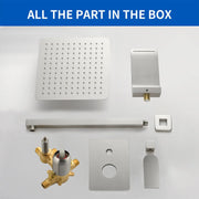Tub and Shower Faucet Set Shower System with 10-Inch Rain Shower Head and Waterfall Tub Faucet Wall Mount Shower Valve and Trim Kit Included shamanda-shower-system-with-waterfall-tub-spout-and-handheld-shower-head-12-rain-shower-faucet-sets-complete-with-shower-round-in-valve-and-trim-wall-mounted 