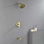 Tub and Shower Trim Kit with 8 Inches 6-mode Shower Head, Wall Mounted Rainfall Shower Combo Set with Diverter Tub Spout shower-faucet-set-complete-with-tub-spout-single-function-shower-trim-kit-with-9-inches-shower-head-rainfall-shower-combo-set-wall-mounted-shower-system 