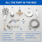 Tub and shower faucet kit with 7 functions 4.7-inch filtered hand shower valve included tub-and-shower-faucet-kit-with-7-functions-4-7-inch-filtered-hand-shower-valve-included 
