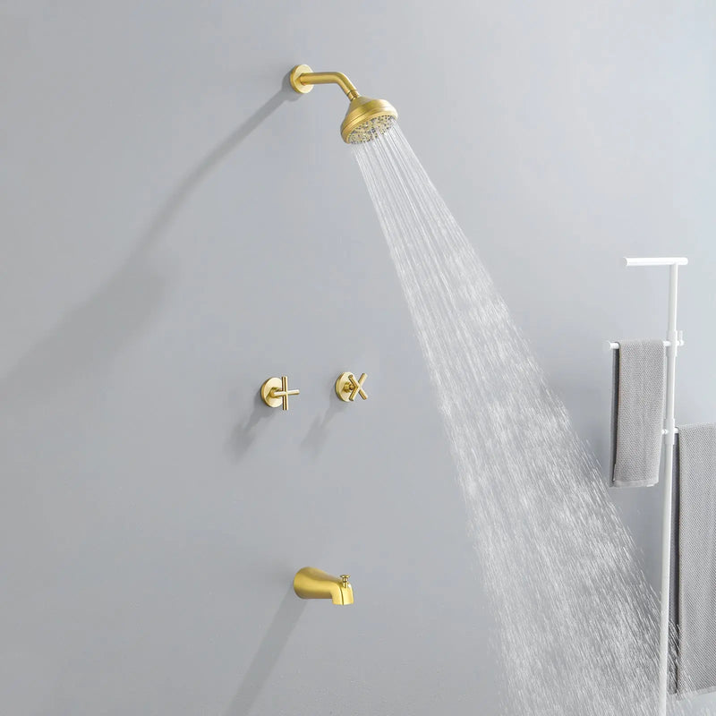 Two-Cross Handle Diverter Tub and Shower Set with ABS 10-Spray Head Shower two-cross-handle-diverter-tub-and-shower-set-with-abs-10-spray-head-shower 