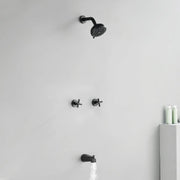 Two-Cross Handle Diverter Tub and Shower Set with ABS 10-Spray Head Shower two-cross-handle-diverter-tub-and-shower-set-with-abs-10-spray-head-shower 