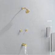 Two-Cross Handle Diverter Tub and Shower Set with ABS 10-Spray Head Shower two-cross-handle-diverter-tub-and-shower-set-with-abs-10-spray-head-shower 
