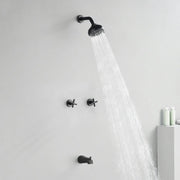 Two-Cross Handle Diverter Tub and Shower Set with ABS 10-Spray Head Shower two-cross-handle-diverter-tub-and-shower-set-with-abs-10-spray-head-shower 