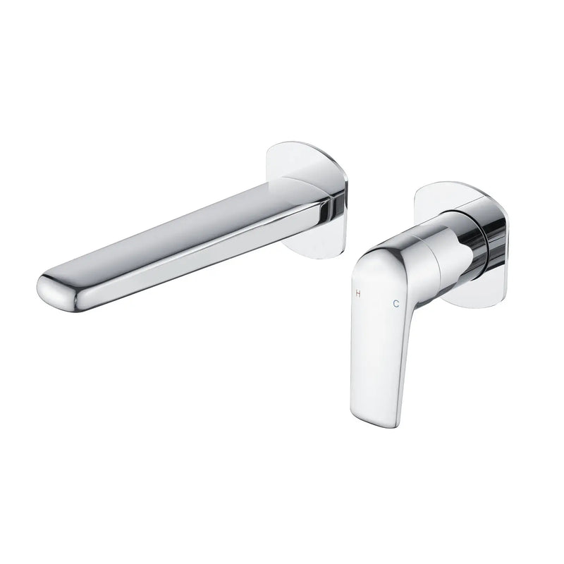 Two-Hole Wall Mount Faucet Vanity Brass Single Lever Washbasin Faucet with Hot Cold Water Mixer for Hotel Bathroom two-hole-wall-mount-faucet-vanity-brass-washbasin-faucet-with-hot-cold-water-mixer-for-hotel-bathroom 