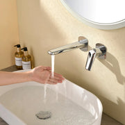 Two-Hole Wall Mount Faucet Vanity Brass Single Lever Washbasin Faucet with Hot Cold Water Mixer for Hotel Bathroom two-hole-wall-mount-faucet-vanity-brass-washbasin-faucet-with-hot-cold-water-mixer-for-hotel-bathroom 