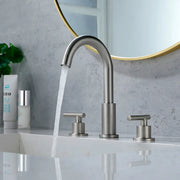 Two Handle High Arc Widespread Bathroom Sink Faucet 3 Hole with Pop-Up Drain and Water Supply Lines two-handle-high-arc-widespread-bathroom-sink-faucet-3-hole-with-pop-up-drain-and-water-supply-lines 