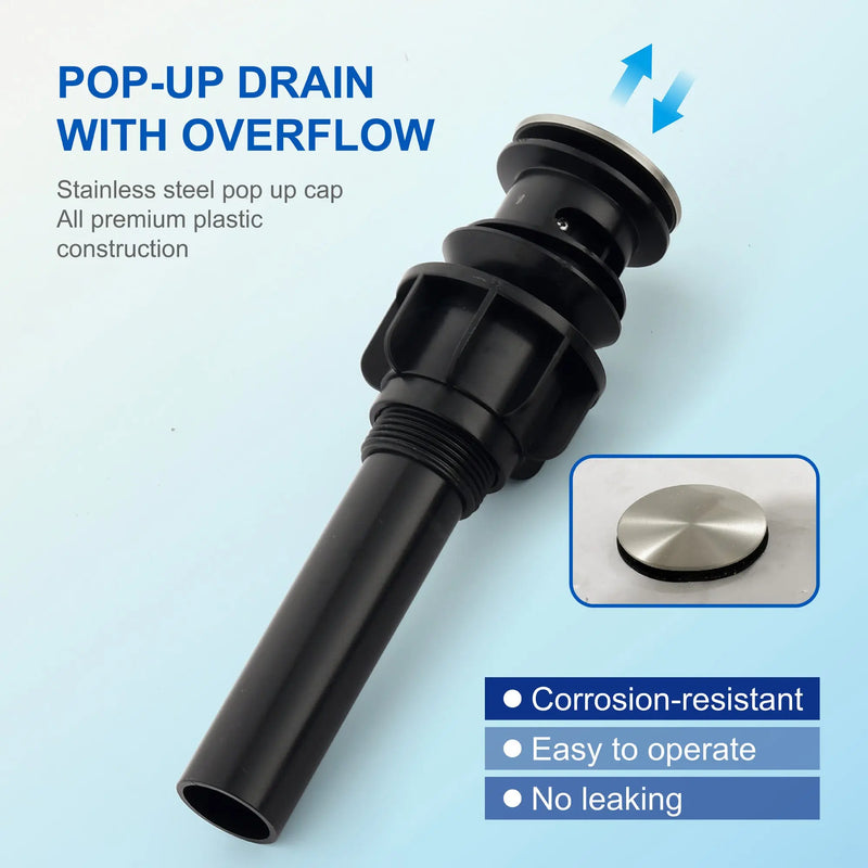 Two Handle Widespread Lavatory with Pop Up Drain Stopper in Brushed Gold| Brushed Nickel| Matte Black two-handle-widespread-lavatory-with-pop-up-drain-stopper-in-brushed-gold 