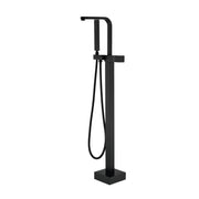 Two Water Modes freestanding tub faucet with handheld sprayer and 360° Swivel Spout two-water-modes-freestanding-tub-faucet-with-handheld-sprayer-and-360-swivel-spout Matte Black / Brass & SUS304 / 31.7*13.8*4.3 inches