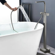 Two Water Modes freestanding tub faucet with handheld sprayer and 360° Swivel Spout two-water-modes-freestanding-tub-faucet-with-handheld-sprayer-and-360-swivel-spout 