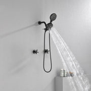 Wall Mount 4.7 Inch Rainfall Dual Shower Head System with 7-Mode Handheld Shower and 2-Cross Handle wall-mount-4-7-inch-rainfall-dual-shower-head-system-with-7-mode-handheld-shower-and-2-cross-handle 