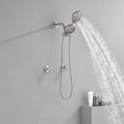 Wall Mount 4.7 Inch Rainfall Dual Shower Head System with 7-Mode Handheld Shower and 2-Cross Handle wall-mount-4-7-inch-rainfall-dual-shower-head-system-with-7-mode-handheld-shower-and-2-cross-handle 