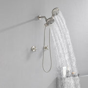 Wall Mount 4.7 Inch Rainfall Dual Shower Head System with 7-Mode Handheld Shower and 2-Cross Handle wall-mount-4-7-inch-rainfall-dual-shower-head-system-with-7-mode-handheld-shower-and-2-cross-handle 