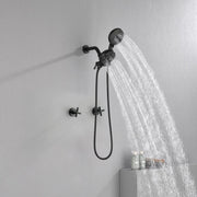 Wall Mount 4.7 Inch Rainfall Dual Shower Head System with 7-Mode Handheld Shower and 2-Cross Handle wall-mount-4-7-inch-rainfall-dual-shower-head-system-with-7-mode-handheld-shower-and-2-cross-handle 