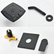 Wall Mount 5-Spray Shower Trim Kit 1-Handle Single Function Pressure Balancing Shower System - Matte Black, Brushed Nickel, Brushed Gold wall-mount-5-spray-shower-trim-kit-1-handle-single-function-pressure-balancing-shower-system-matte-black-brushed-nickel-brushed-gold 