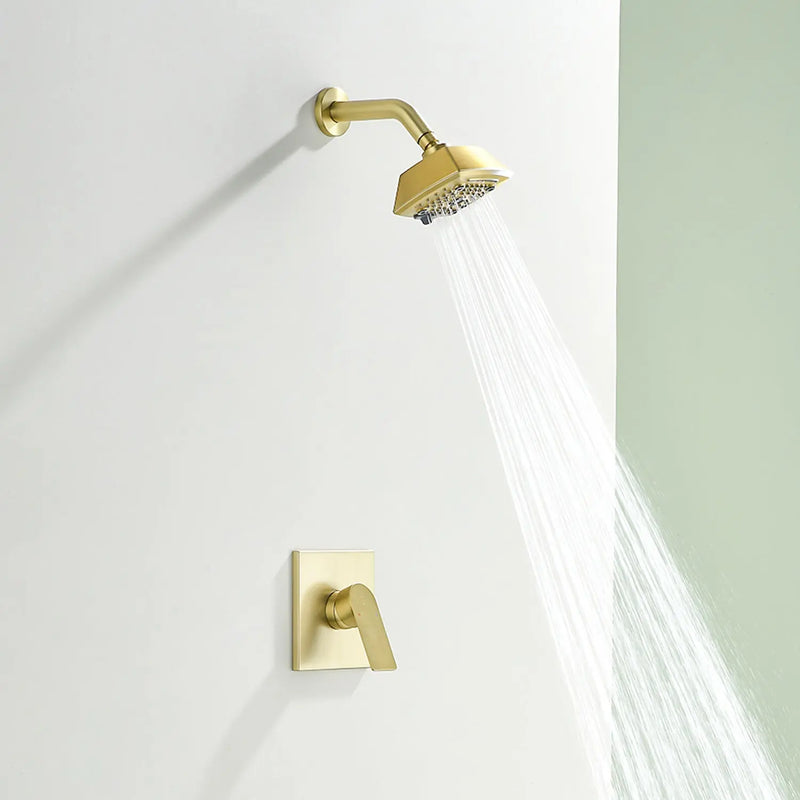 Wall Mount 5-Spray Shower Trim Kit 1-Handle Single Function Pressure Balancing Shower System - Matte Black, Brushed Nickel, Brushed Gold wall-mount-5-spray-shower-trim-kit-1-handle-single-function-pressure-balancing-shower-system-matte-black-brushed-nickel-brushed-gold 