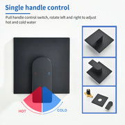 Wall Mount 5-Spray Shower Trim Kit 1-Handle Single Function Pressure Balancing Shower System - Matte Black, Brushed Nickel, Brushed Gold wall-mount-5-spray-shower-trim-kit-1-handle-single-function-pressure-balancing-shower-system-matte-black-brushed-nickel-brushed-gold 