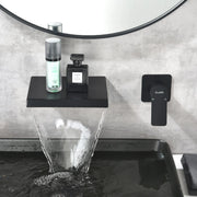 Wall Mount Bathtub Faucet, Waterfall Roman Tub Filler Faucet Single Handle Bathroom Faucet wall-mount-bathtub-faucet-waterfall-roman-tub-filler-faucet-single-handle-bathroom-sink-faucet-with-rough-in-valve-and-trim-kit 