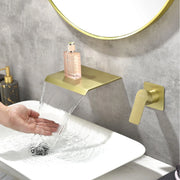 Wall Mount Bathtub Faucet, Waterfall Roman Tub Filler Faucet Single Handle Bathroom Faucet wall-mount-bathtub-faucet-waterfall-roman-tub-filler-faucet-single-handle-bathroom-sink-faucet-with-rough-in-valve-and-trim-kit 
