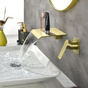 Wall Mount Bathtub Faucet, Waterfall Roman Tub Filler Faucet Single Handle Bathroom Faucet wall-mount-bathtub-faucet-waterfall-roman-tub-filler-faucet-single-handle-bathroom-sink-faucet-with-rough-in-valve-and-trim-kit 